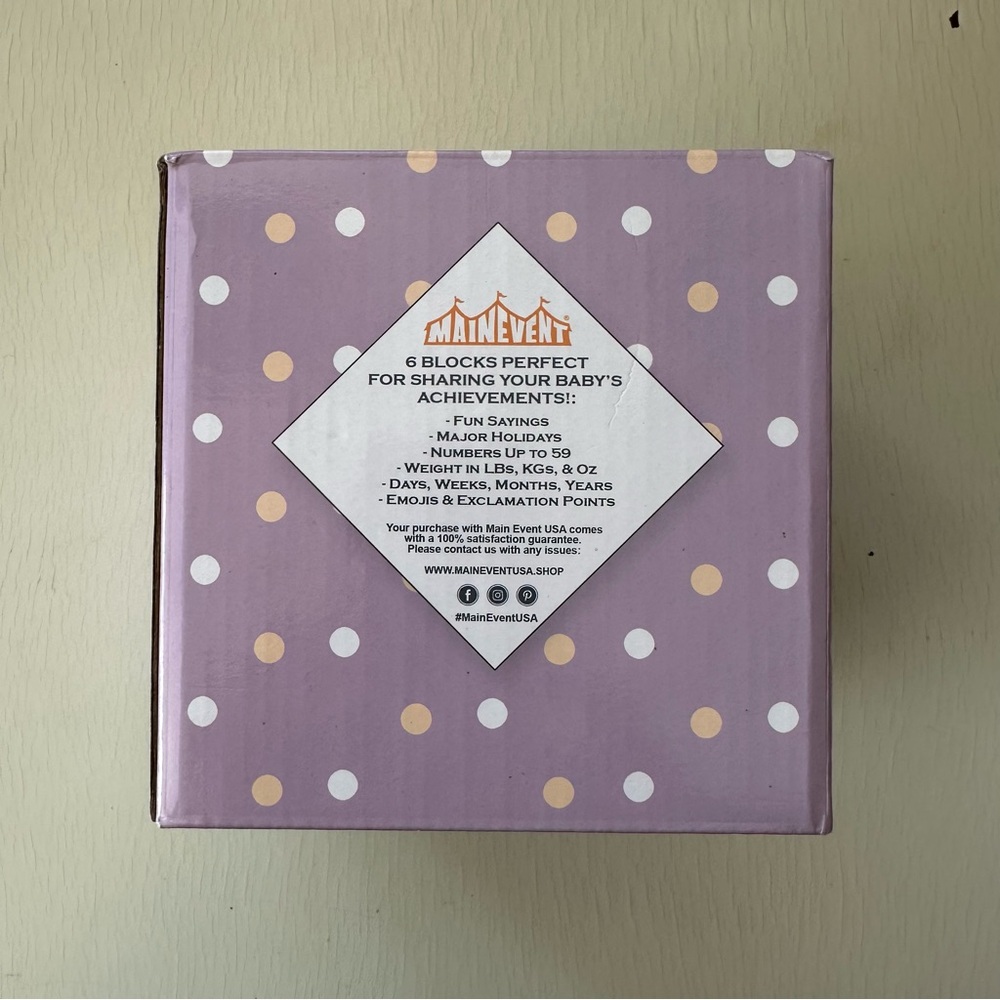 Mainevent Baby Milestone Blocks USA Certified Safe - Picture 4 of 8